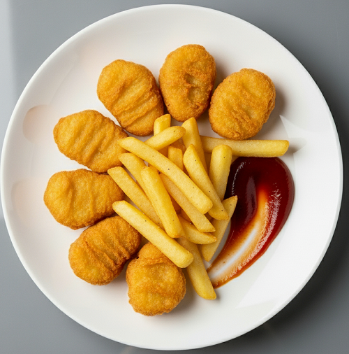 10 Pcs Chicken Nuggets With Chips 