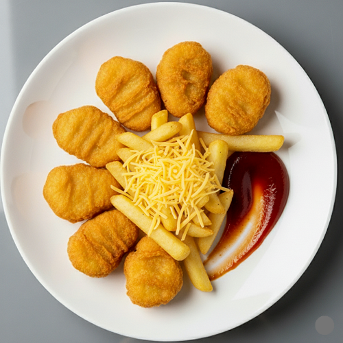 10 Pcs Chicken Nuggets, Chips & Cheese 