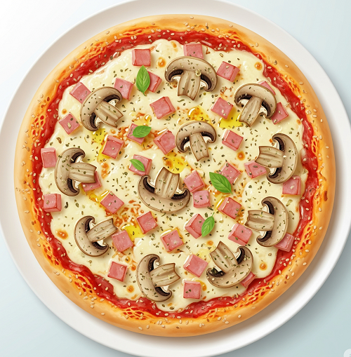 Ham & Mushrooms Pizza 