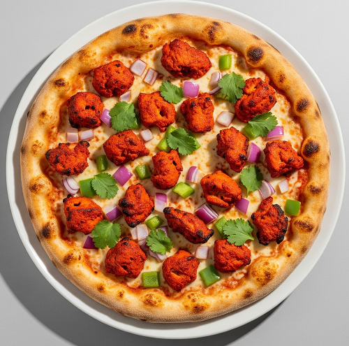 Chicken Pakora & Chillies Pizza 