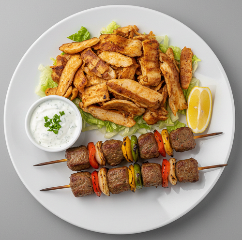 Chicken Doner & Lamb Shish Kebab 